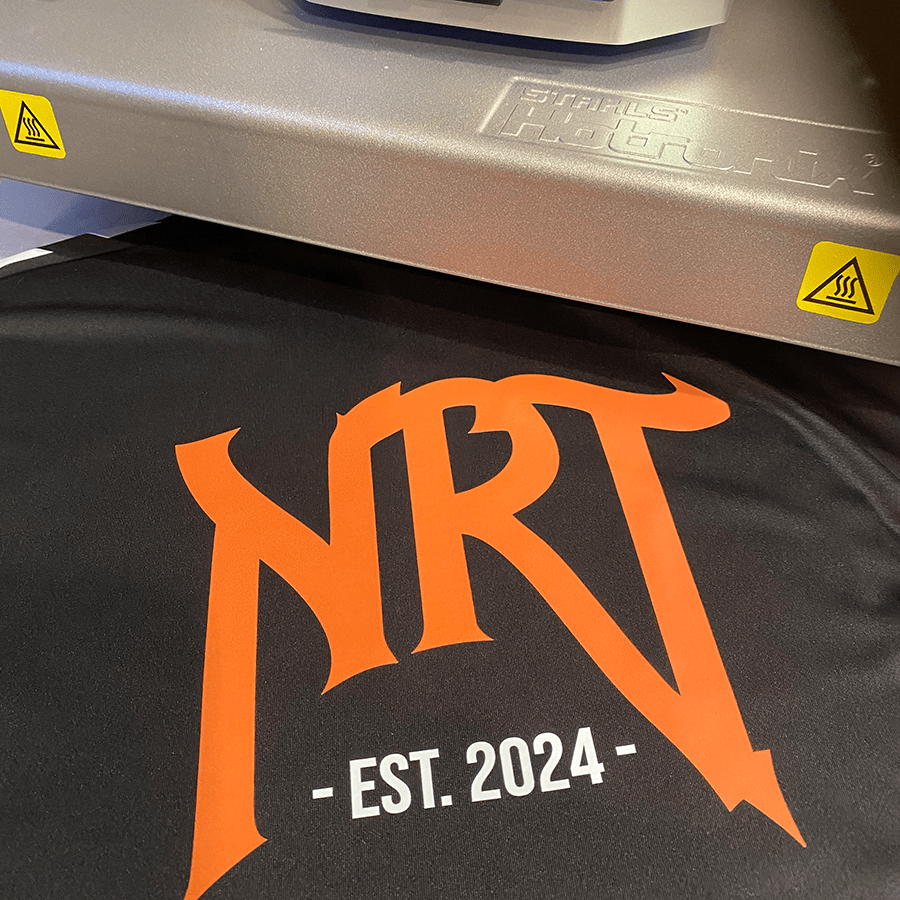 NRT logo met dtf bedrukking