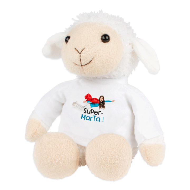 Knuffel Schaap met Shirt - Afbeelding 3