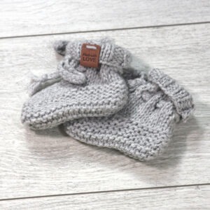 wollen slofjes grijs