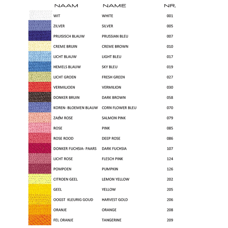 kleuren kaart borduurgaren 1