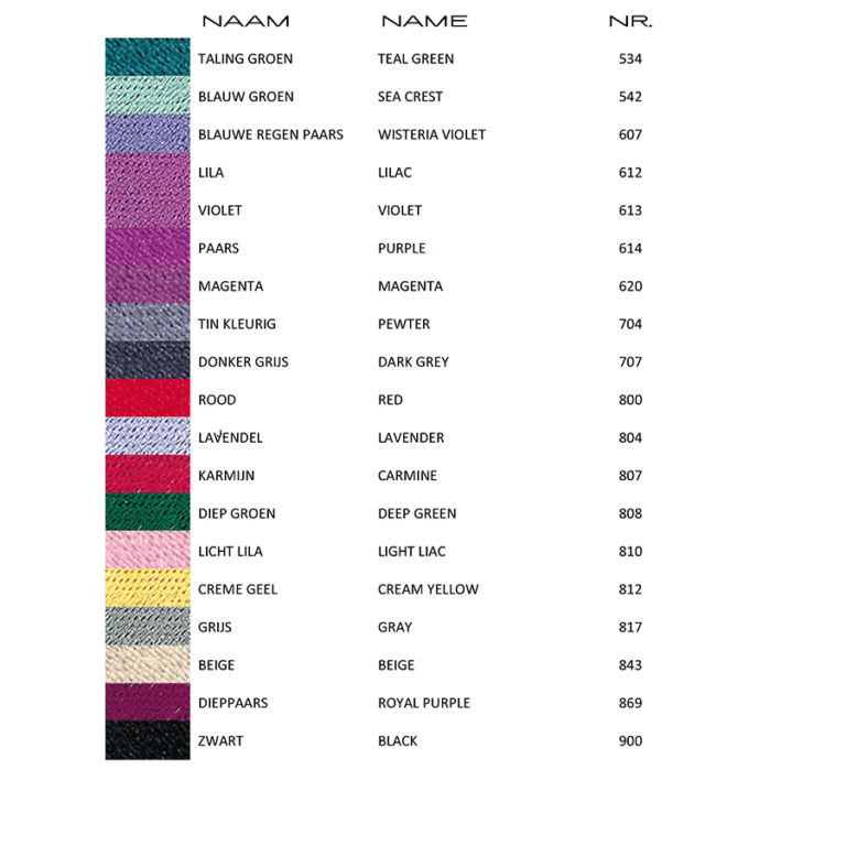 kleuren kaart borduurgaren 2