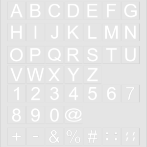 letters & cijfers wit