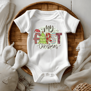Bedrukte romper thema kerstmis