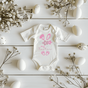 bedrukte romper thema pasen