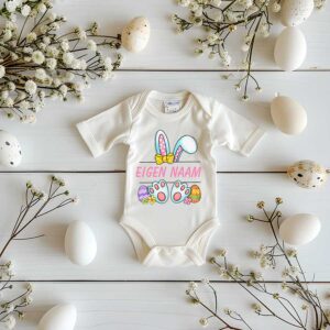 bedrukte romper thema pasen