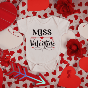 bedrukte baby romper valentijn thema
