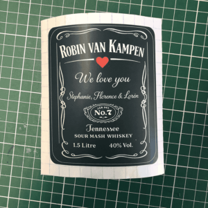 Wiskey label sticker