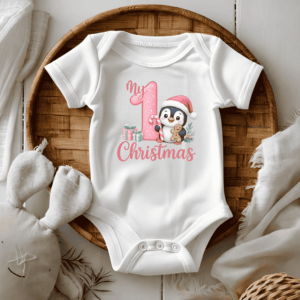 Bedrukte romper thema kerstmis