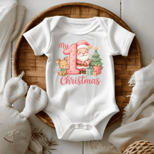 Bedrukte romper thema kerstmis