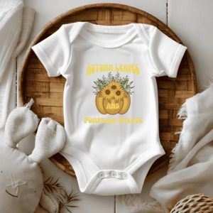 Bedrukte romper thema herfst